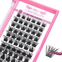 Lash Clusters 72 Pcs Individual Lashes Cluster Diy Lash Extension Volume Eyelashes Look Super Thin Band And Comfortable Vol