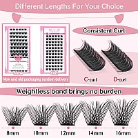 Lash Clusters 72 Pcs Individual Lashes Cluster Diy Lash Extension Volume Eyelashes Look Super Thin Band And Comfortable Vol