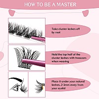 Lash Clusters 72 Pcs Individual Lashes Cluster Diy Lash Extension Volume Eyelashes Look Super Thin Band And Comfortable Vol