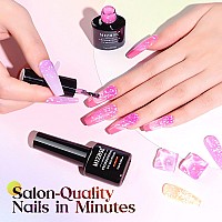 Mizhse Neon Snowflake Gel Polish Set 8 Colors Summer Hot Pink Neon Bright Macaron Candy Jelly Nail Polish Gel Popular Soak Off