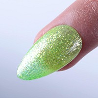 Imtiti Glitter Light Green Gel Nail Polish Uv Led Soak Off Sparkle Light Olive Green Color Nail Polish Green Shimmer Glitter Ge