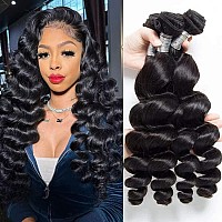 Ralisa Human Hair Bundles Loose Wave Bundles 18 20 22In 10 A Brazilian Virgin 100 Unprocessed Human Hair Loose Deep Wavy 3 Bu