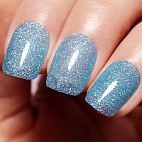 Imtiti Glitter Sky Blue Gel Nail Polish Uv Led Soak Off Sparkle Translucent Blue Nail Polishshimmer Glitter Blue Gel Polish