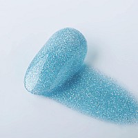 Imtiti Glitter Sky Blue Gel Nail Polish Uv Led Soak Off Sparkle Translucent Blue Nail Polishshimmer Glitter Blue Gel Polish