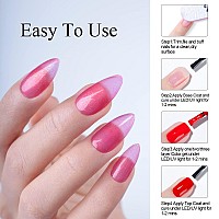 Imtiti Golden Shimmer Rose Red Jelly Gel Nail Polish Uv Led Soak Off Gold Glitter Clear Rose Pink Jelly Nail Polishsparkle Cle