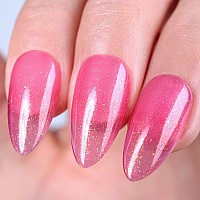 Imtiti Golden Shimmer Rose Red Jelly Gel Nail Polish Uv Led Soak Off Gold Glitter Clear Rose Pink Jelly Nail Polishsparkle Cle