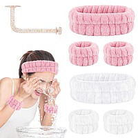 Ceretia Face Wash Set Headband And Absorbent Microfiber Wristbands With Holder For Face Washing And Spa Experience