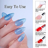 Imtiti Translucent Light Sky Blue Glitter Gel Nail Polish Uv Led Soak Off Sparkle Light Sky Blue Color Nail Polish Sky Blue Sh