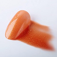 Imtiti Glitter Orange Gel Nail Polish Uv Led Soak Off Gold Shimmer Orange Color Nail Polish Orange Sparkle Gel Polish