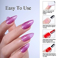 Imtiti Glitter Translucent Purple Gel Nail Polish Uv Led Soak Off Sparkle Clear Purple Color Nail Polish Purple Shimmer Gel Po