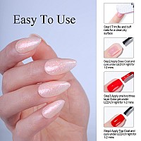 Imtiti Sequins Glitter Light Pink Gel Nail Polish Uv Led Soak Off Shimmer Pink Nail Polishnude Pink Sparkle Gel Polish