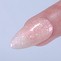 Imtiti Sequins Glitter Light Pink Gel Nail Polish Uv Led Soak Off Shimmer Pink Nail Polishnude Pink Sparkle Gel Polish