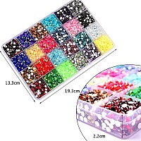 Sunfairy 14000Pcs Mixed Size 4Mm Jelly Ab Resin Rhinestones Box With Tools On Rhinestones For Tumblers Nails Crystals Flatback C