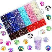 Sunfairy 23200Pcs Mixed Size 3 4 5Mm Jelly Ab Resin Rhinestones Box With Tools For Tumblers Nailsab Color Rhinestones Non Hotfix