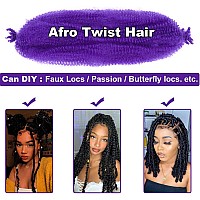 Baota Marley Twist Braiding Hair 6 Packs 16 Inch Purple Marley Hair Pre Separated Springy Afro Twist Hair Cuban Twist Braiding H