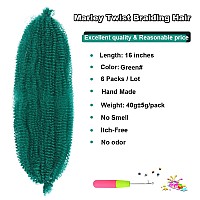 Baota Marley Twist Braiding Hair 6 Packs 16 Inch Marley Hair Pre Separated Springy Afro Twist Hair Cuban Twist Braiding Hair For