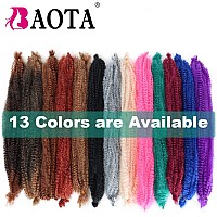 Baota Marley Twist Braiding Hair 6 Packs 16 Inch Marley Hair Pre Separated Springy Afro Twist Hair Cuban Twist Braiding Hair For