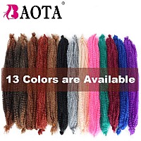 Baota Marley Twist Braiding Hair 6 Packs 16 Inch Marley Hair Pre Separated Ginger Springy Afro Twist Hair Copper Red Cuban Twist