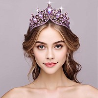 Kamirola Baroque Queen Crownrhinestone Wedding Bridal Crown And Tiaras Crystal Headband For Birthday Prom Pageant Party Hallowe