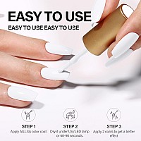 Aillsa White Gel Nail Polish French Manicure Gel Polish Long Lasting Extre White Wedding Nail Gel Polish Soak Off U V Gel Polish