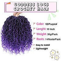 Fulcrum Goddess Locs Crochet Hair 10 Inch 8 Packs New Faux Locs Crochet Hair For Black Women Crochet Locs With Curly Ends 10I