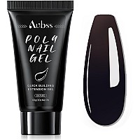 Aubss Poly Gel Nail Black Poly Nail Gel 60Ml 2Oz Dark Color Nail Extension Gel Large Tube Only Single Color Pure Colors Women