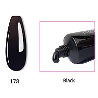 Aubss Poly Gel Nail Black Poly Nail Gel 60Ml 2Oz Dark Color Nail Extension Gel Large Tube Only Single Color Pure Colors Women