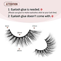 Onlyall Cat Eye Lashes Mink Lashes Fluffy Eyelashes Cat Eye False Lashes Fox Eye Lashes 7 Pairs F02