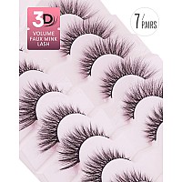 Onlyall Cat Eye Lashes Mink Lashes Fluffy Eyelashes Cat Eye False Lashes Fox Eye Lashes 7 Pairs F02