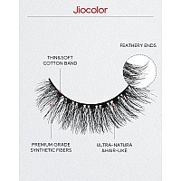 Jiocolor Fake Lashes Natural Look Wispy Fluffy Lashes 3D Faux Mink Lashes False Eye Lashes Reusable 7 Pairs False Eyelashes 13Mm