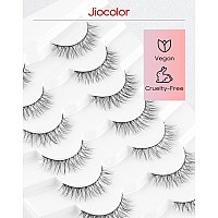 False Eyelashes Wispy Lashes Natural Look Wispies Eyelashes 7 Pairs Soft Faux Mink Lashes 3D Volume Fluffy Fake Eyelashes Packs