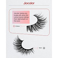 Jiocolor Natural Looking Short False Eyelashes Wispy Lashes Natural Look 14Mm 3D Faux Mink Lashes 7 Pairs Fluffy Fake Eyelashes