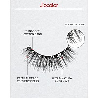 Jiocolor Natural Looking Short False Eyelashes Wispy Lashes Natural Look 14Mm 3D Faux Mink Lashes 7 Pairs Fluffy Fake Eyelashes