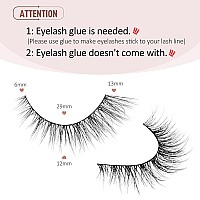 Onlyall Natural Lashes Wispy Lashes Natural Look False Eyelashes Natural Flared Eyelashes False Eye Lashes Soft Fluffy Lashes 7