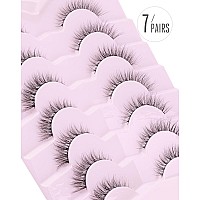 Onlyall Natural Lashes Wispy Lashes Natural Look False Eyelashes Natural Flared Eyelashes False Eye Lashes Soft Fluffy Lashes 7