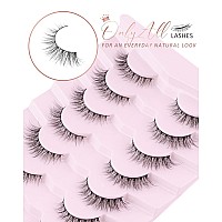 Onlyall Natural Lashes Wispy Lashes Natural Look False Eyelashes Natural Flared Eyelashes False Eye Lashes Soft Fluffy Lashes 7