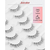 Fairy Strip Lashes That Look Like Extensions Clear Band False Eyelashes Natural Look 3D Volume Lashes Short Wispy Fake Eyelashes