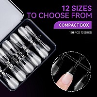 Gelike Ec Medium Coffin Nail Tips Soft Gel Tips Coffin Shaped Full Cover Gel X Nails Pre Etched Pmma Resin Clear False Nails