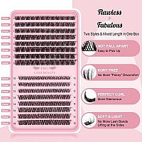 192 Pcs Lash Clusters 2 Styles Mixed Cluster Lashes Diy Eyelash Extensions Eyelash Cluster Extension Diy Individual Lashes Super