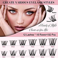 192 Pcs Lash Clusters 2 Styles Mixed Cluster Lashes Diy Eyelash Extensions Eyelash Cluster Extension Diy Individual Lashes Super