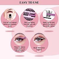 192 Pcs Lash Clusters 2 Styles Mixed Cluster Lashes Diy Eyelash Extensions Eyelash Cluster Extension Diy Individual Lashes Super