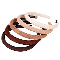 Lifedawn Padded Headbands For Women5Pcs Narrow Plain Turban Headband Fashion Hair Bands Headwear Barrette Styling Tools Accesso