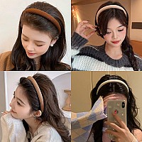 Lifedawn Padded Headbands For Women5Pcs Narrow Plain Turban Headband Fashion Hair Bands Headwear Barrette Styling Tools Accesso