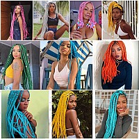 Leeven Blue Pre Stretched Braiding Hair 26 Inch 3 Pack Braiding Hair Blue Braiding Hair Extensions For Braiding Crochet Hair Da