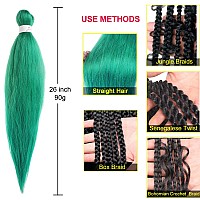 Leeven 3 Pack Pre Stretched Braiding Hair Kanekalon Braiding Hair Extensions 26 Inch High Temperature Synthetic Fiber Hair Exten