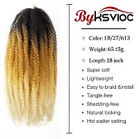 Marley Hair 18 Inch Marley Twist Hair Afro Twist Marley Braiding Hair For Faux Locs Crochet Hair Synthetic Hair Extensions6Pack