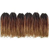 Marley Hair 18 Inch Marley Twist Hair Afro Twist Marley Braiding Hair For Faux Locs Crochet Hair Synthetic Hair Extensions6Pack