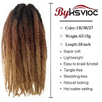 Marley Hair 18 Inch Marley Twist Hair Afro Twist Marley Braiding Hair For Faux Locs Crochet Hair Synthetic Hair Extensions6Pack