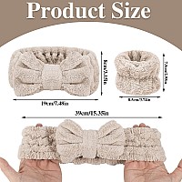 Besarme 3 Pieces Face Wash Headband And Wristband Set Soft Spa Headband And Wrist Towels For Women Makeup Skincare Headbands Wri