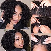 Yiroo Hair Kinky Curly V Part Wig Human Hair No Leave Out Glueless 12A Upgraded U Part Wigs For Women V Shape Clip In Wigs Begin